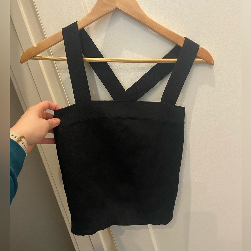 Good American The Pin-up Knit Tank Black001